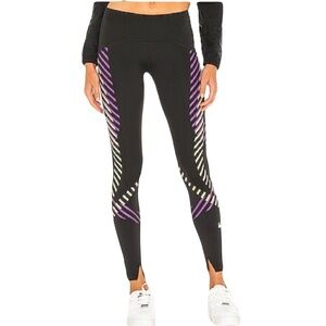 Nike Womens Power Speed Runway Graphic Running 7/8 Tights Like New Small